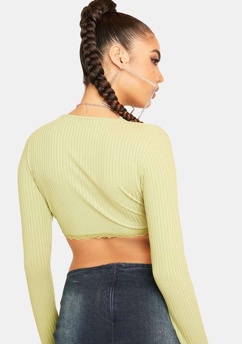 Lush Love You Too Long Sleeve Crop Top sold by Dolls Kill product image thumbnail 4
