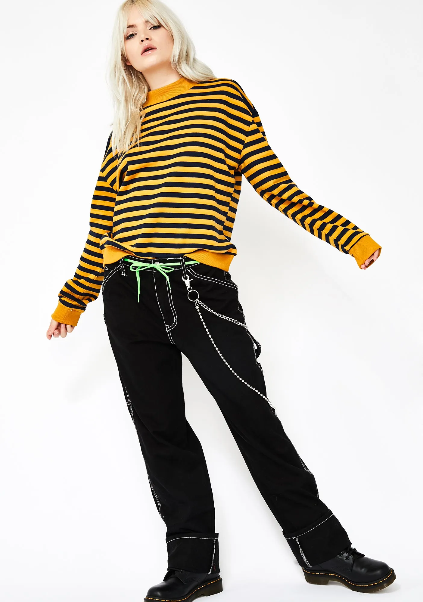 Access Denied Striped Sweatshirt sold by Dolls Kill product image thumbnail 3