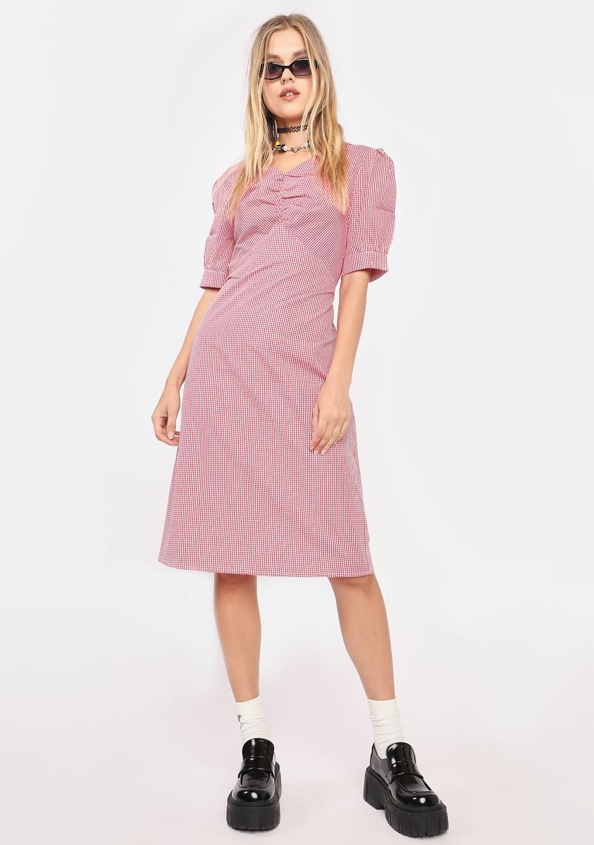 Love Easy As Pie Gingham Midi Dress sold by Dolls Kill