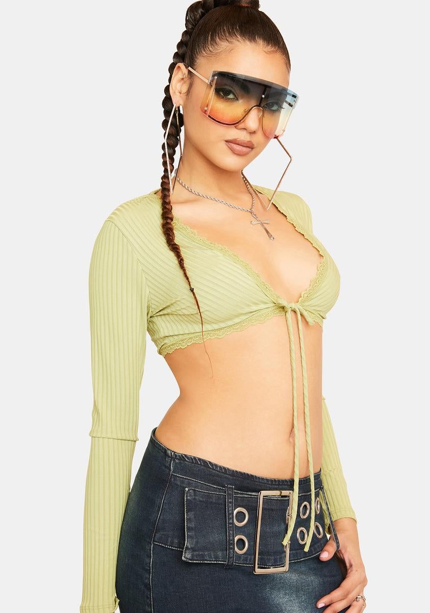 Lush Love You Too Long Sleeve Crop Top sold by Dolls Kill product image thumbnail 2
