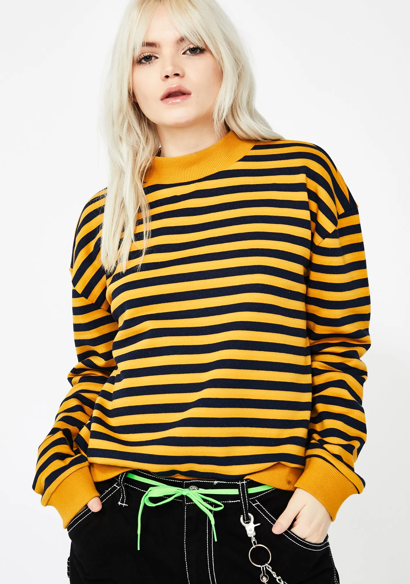 Access Denied Striped Sweatshirt sold by Dolls Kill