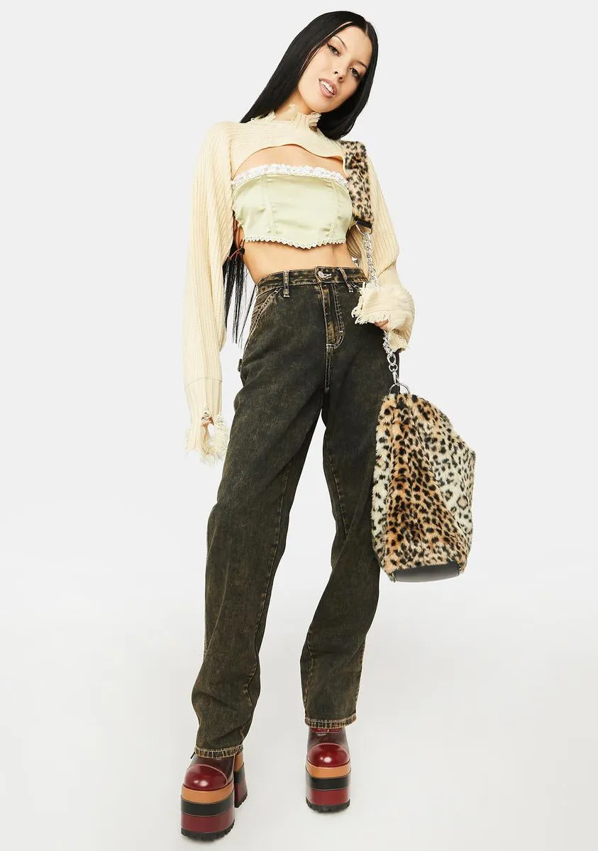 Beige Might Go Viral Knit Shrug sold by Dolls Kill product image thumbnail 3