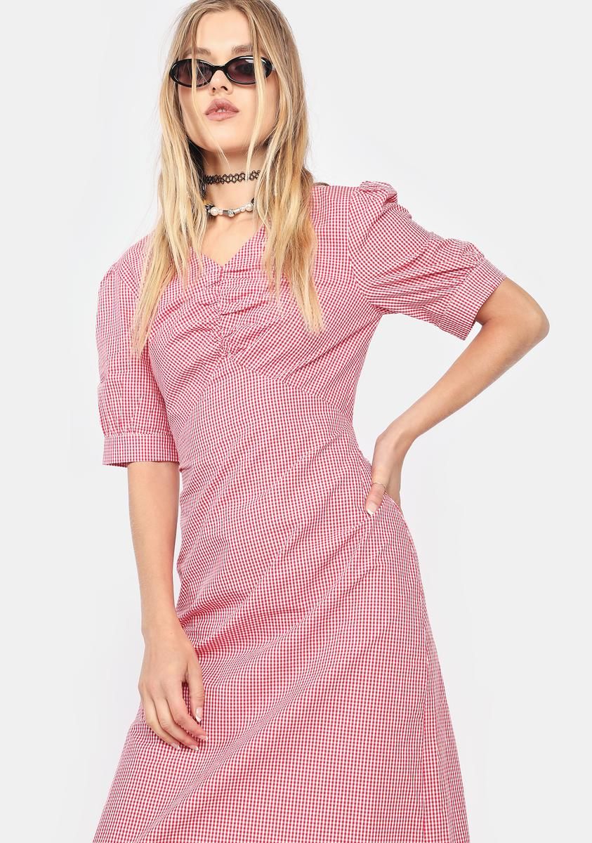 Love Easy As Pie Gingham Midi Dress sold by Dolls Kill product image thumbnail 3
