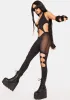 Sheer Black O-Ring Catsuit sold by Dolls Kill
