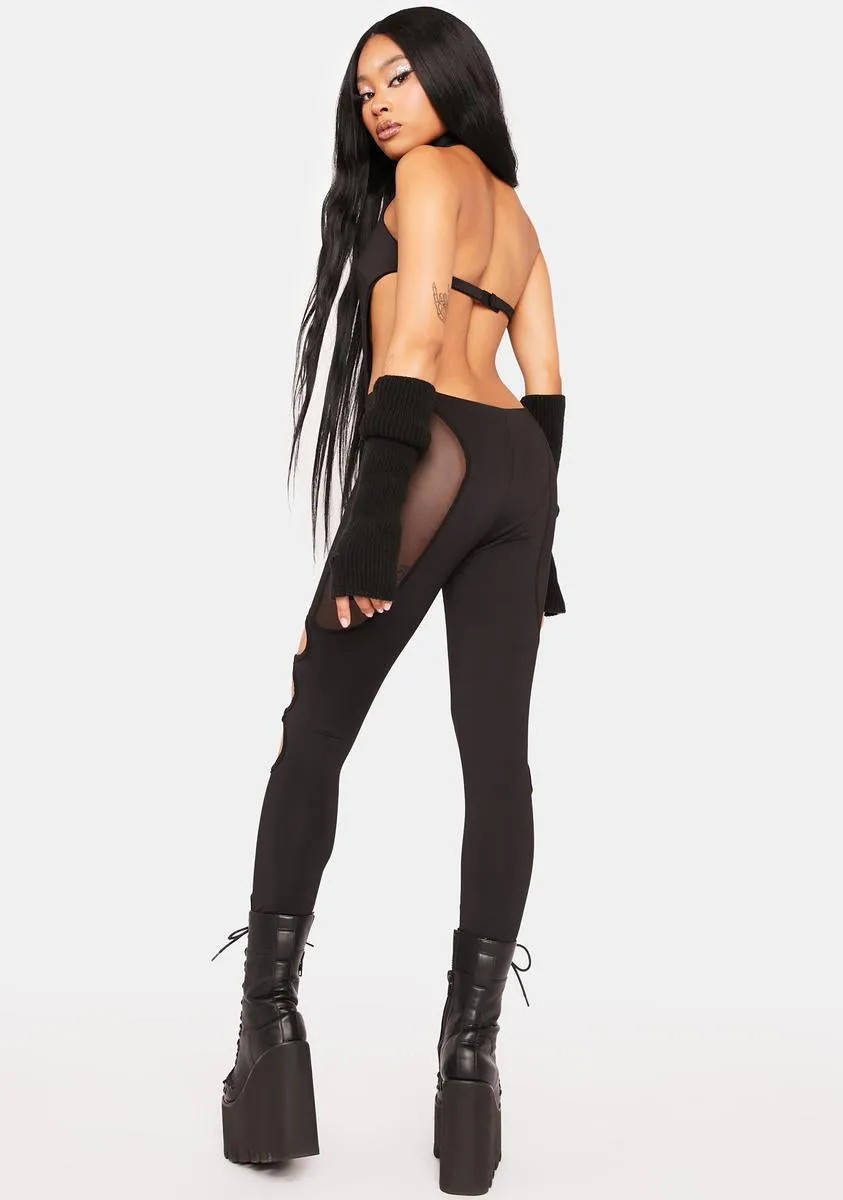 Sheer Black O-Ring Catsuit sold by Dolls Kill product image thumbnail 4