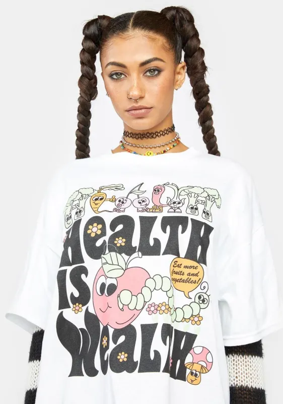 Health Is Wealth Graphic Tee sold by Dolls Kill