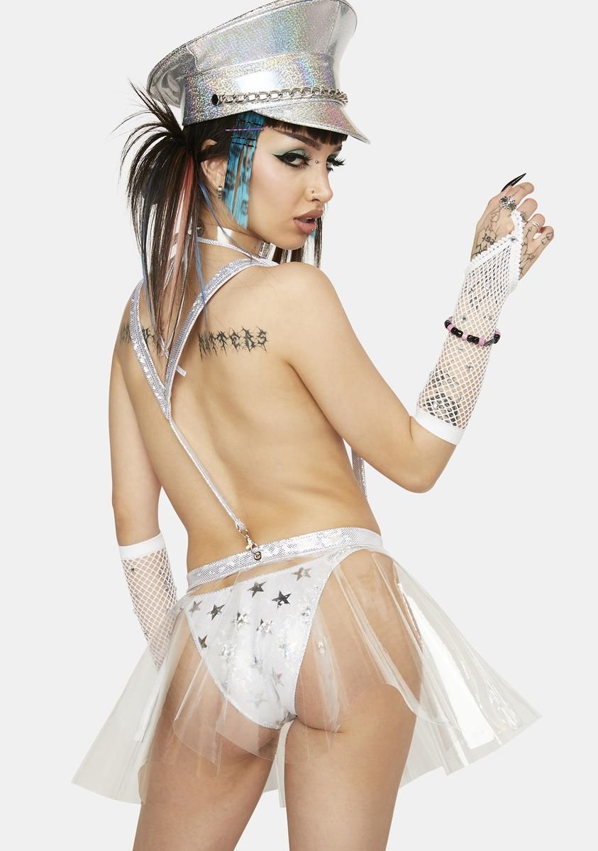 Clear Vinyl Suspender Skirt sold by Dolls Kill product image thumbnail 4