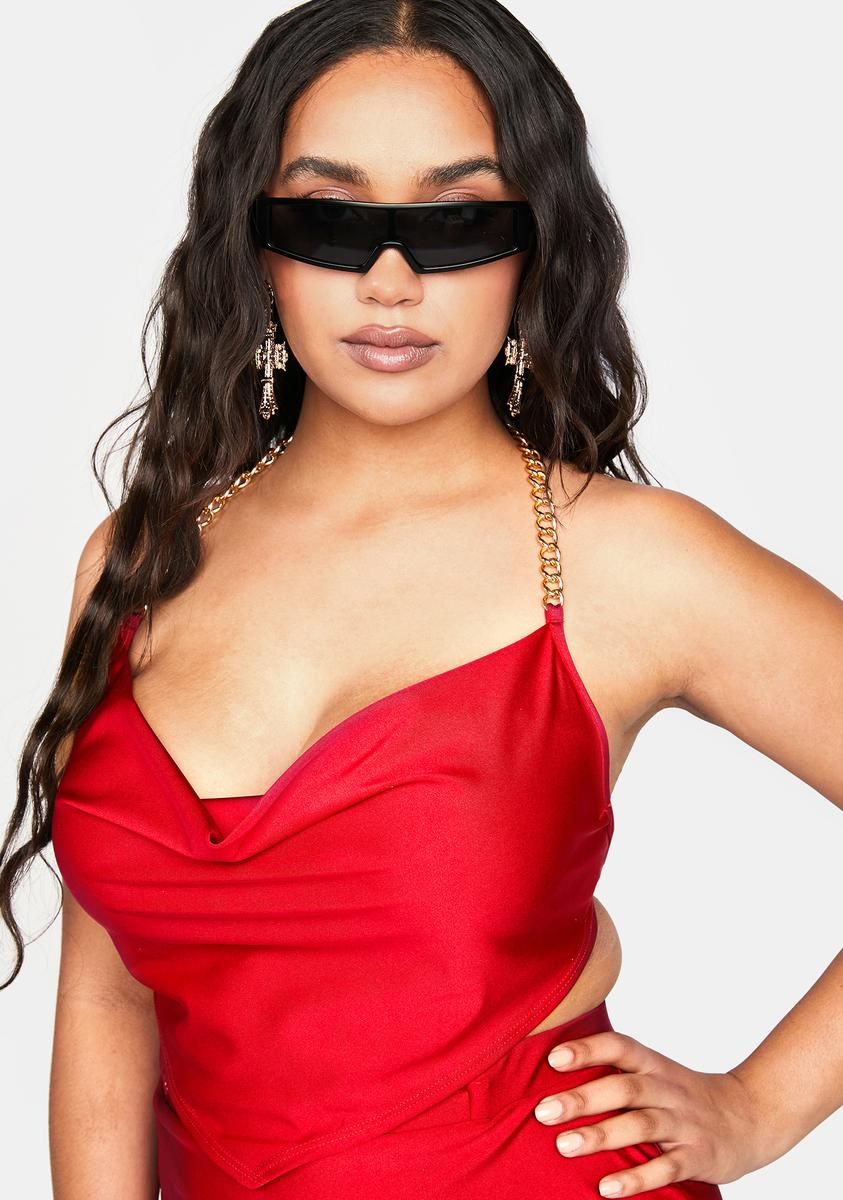 Plus Hot Cowl At Me Halter Top sold by Dolls Kill product image thumbnail 2