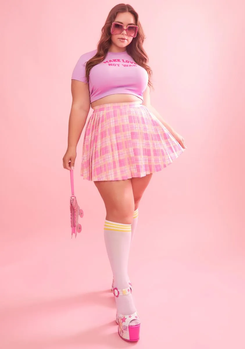 Hey That's My Jam Plaid Pleated Skirt sold by Dolls Kill product image thumbnail 3