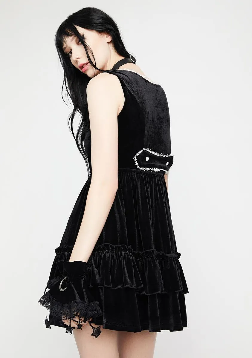 Academy Velvet Vest Dress sold by Dolls Kill product image thumbnail 4