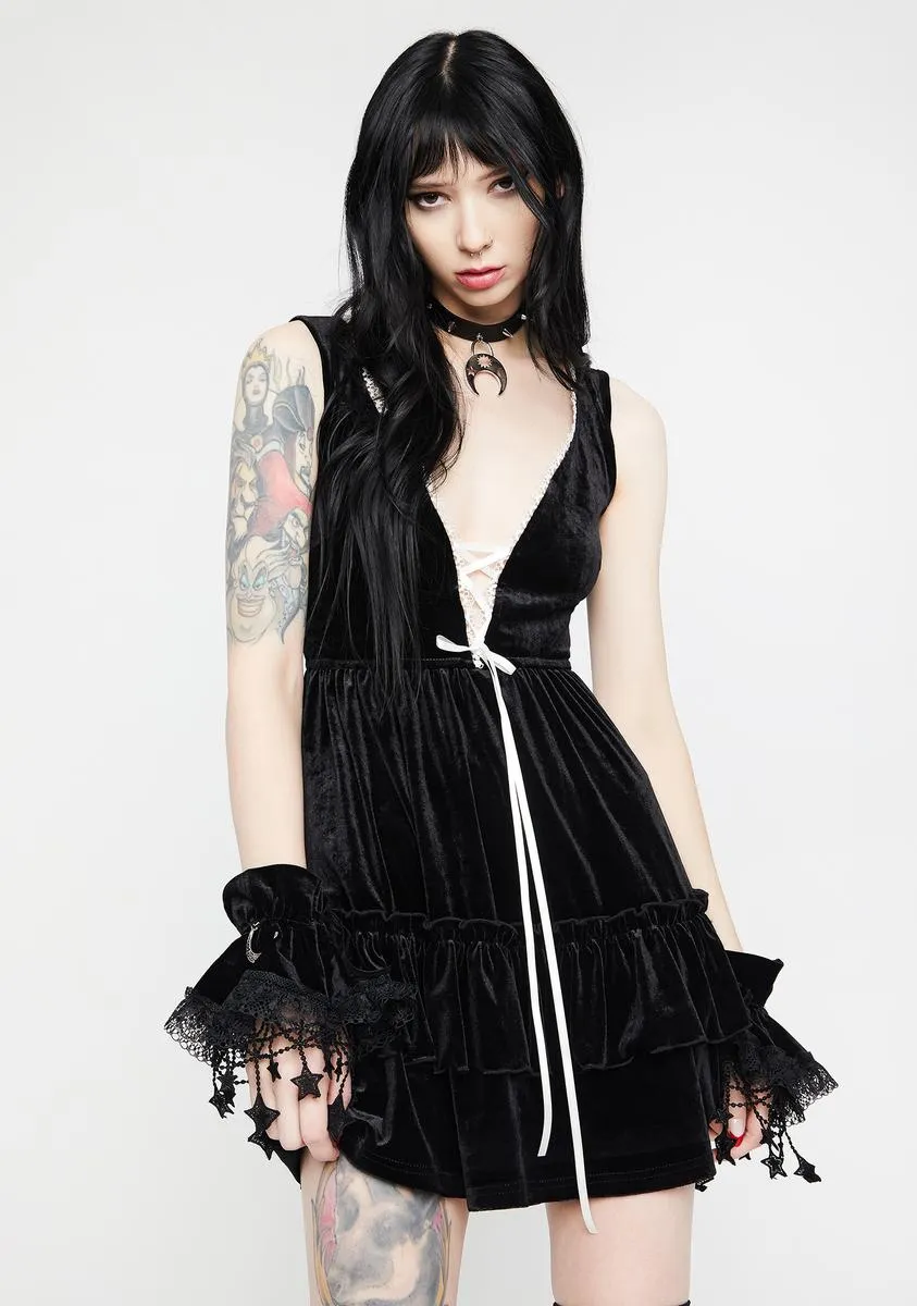 Academy Velvet Vest Dress sold by Dolls Kill
