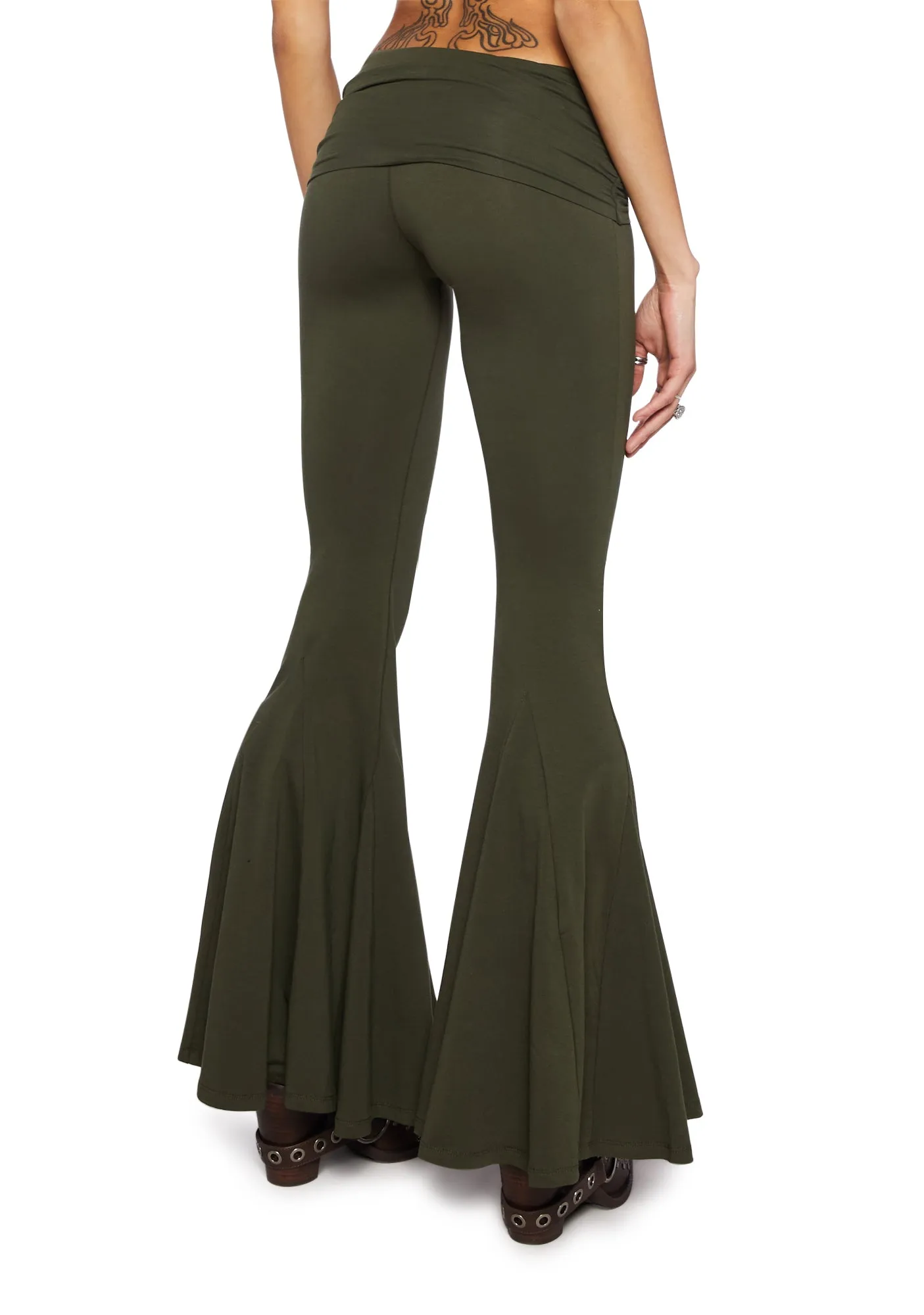 Dew Morning Flare Pants- Green sold by Dolls Kill product image thumbnail 4