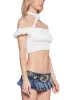 Sunflower Joy Crop Top - White sold by Dolls Kill
