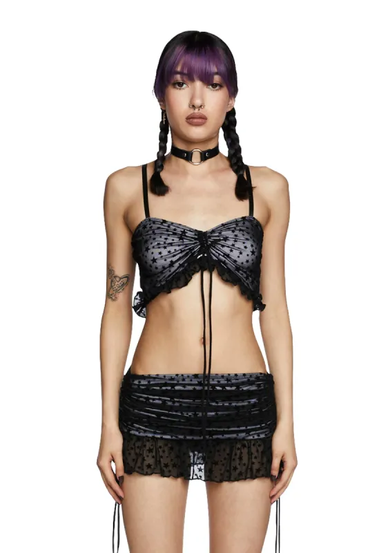 Celestial Angel Skirt Set - Black sold by Dolls Kill