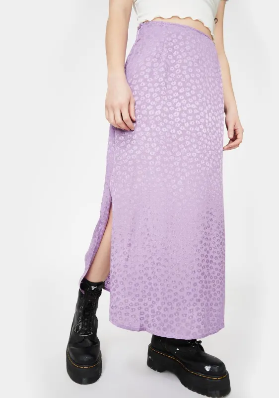Lavender Tindra Midi Skirt sold by Dolls Kill