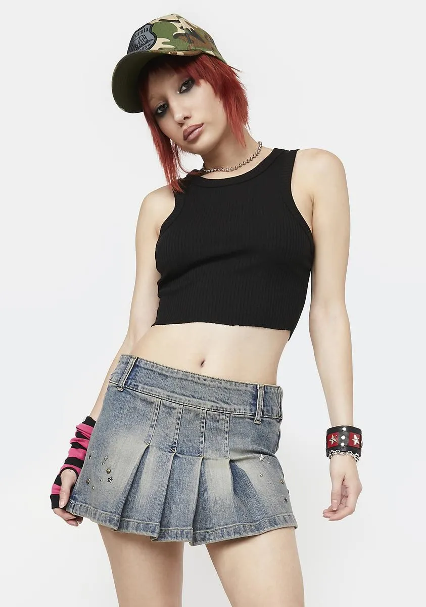 Twinkle Denim Mini Skirt sold by Dolls Kill product image thumbnail 2