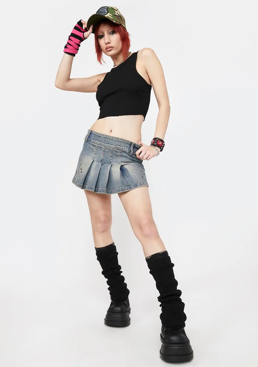 Twinkle Denim Mini Skirt sold by Dolls Kill product image thumbnail 3