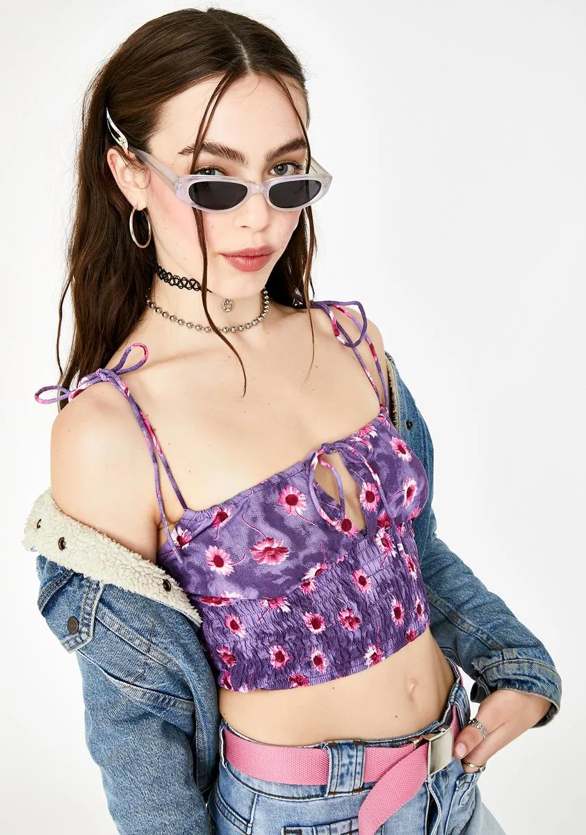 Purple Daisy Kimala Crop Top sold by Dolls Kill product image thumbnail 2