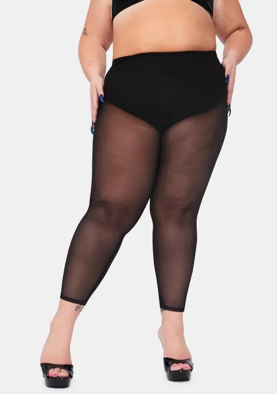 Dark I'm Pure Naughtiness Sheer Leggings sold by Dolls Kill