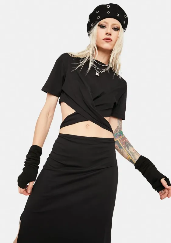Hidden Cutout Midi Dress sold by Dolls Kill