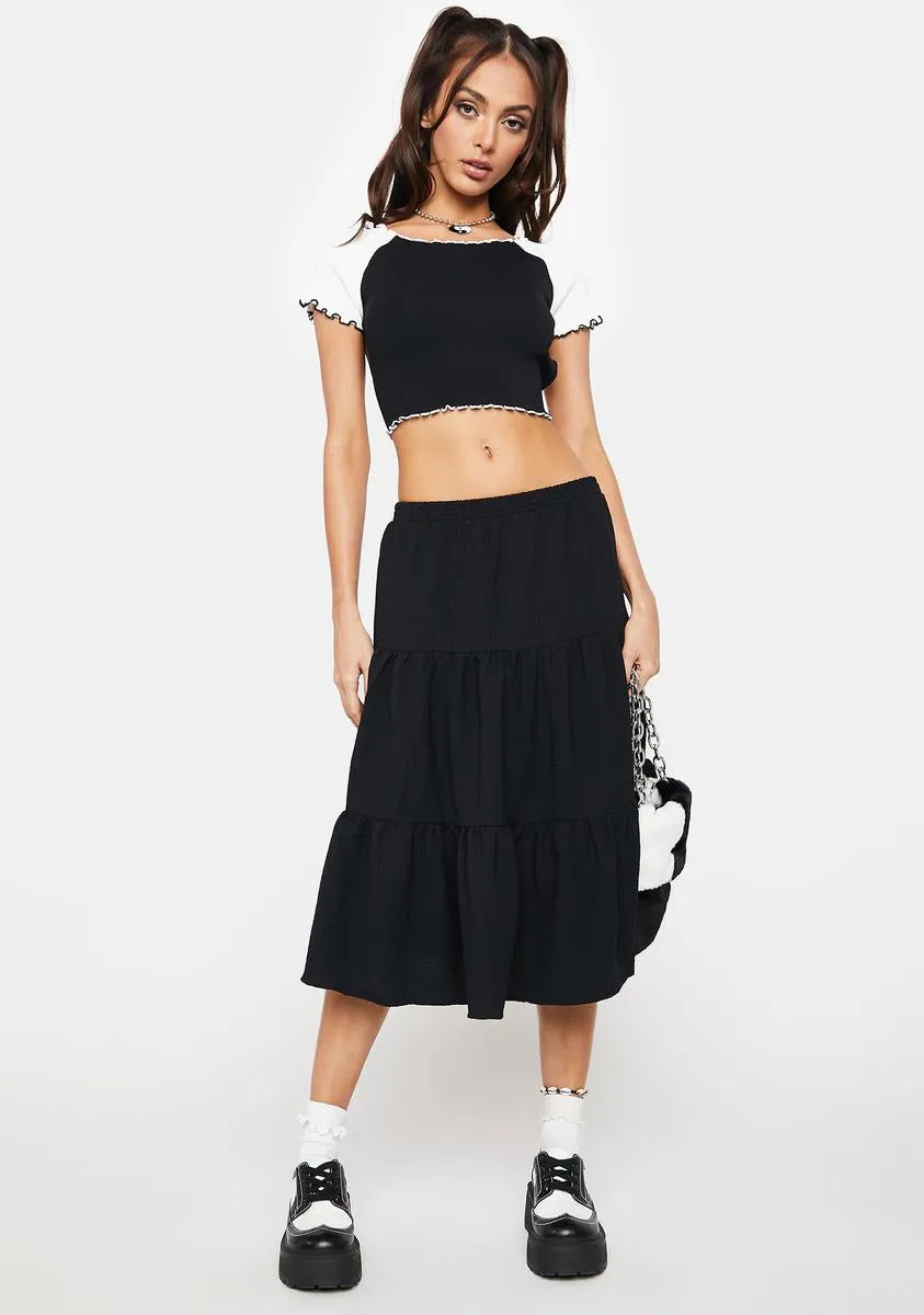 Wicked Dainty Heart Lettuce Hem Crop Tee sold by Dolls Kill product image thumbnail 3