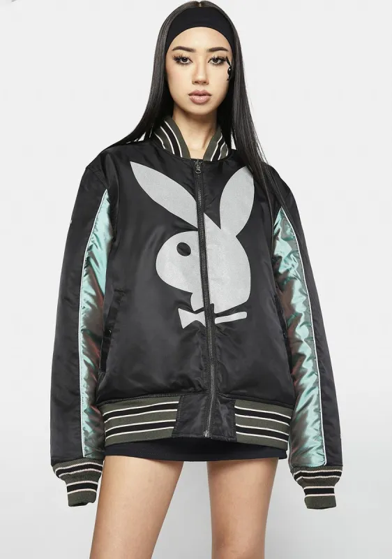 Playboy Reversible Bomber Jacket sold by Dolls Kill