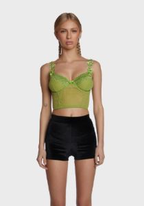 Lush First Impressions Sheer Bustier Top sold by Dolls Kill