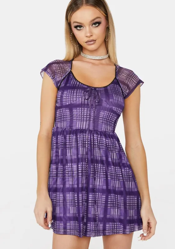 Gem Dream Maker Plaid Dress sold by Dolls Kill