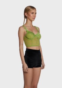 Lush First Impressions Sheer Bustier Top sold by Dolls Kill