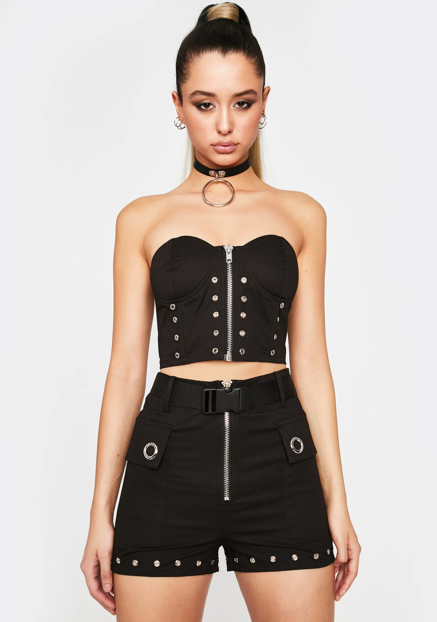 Hard To Satisfy Shorts Set sold by Dolls Kill