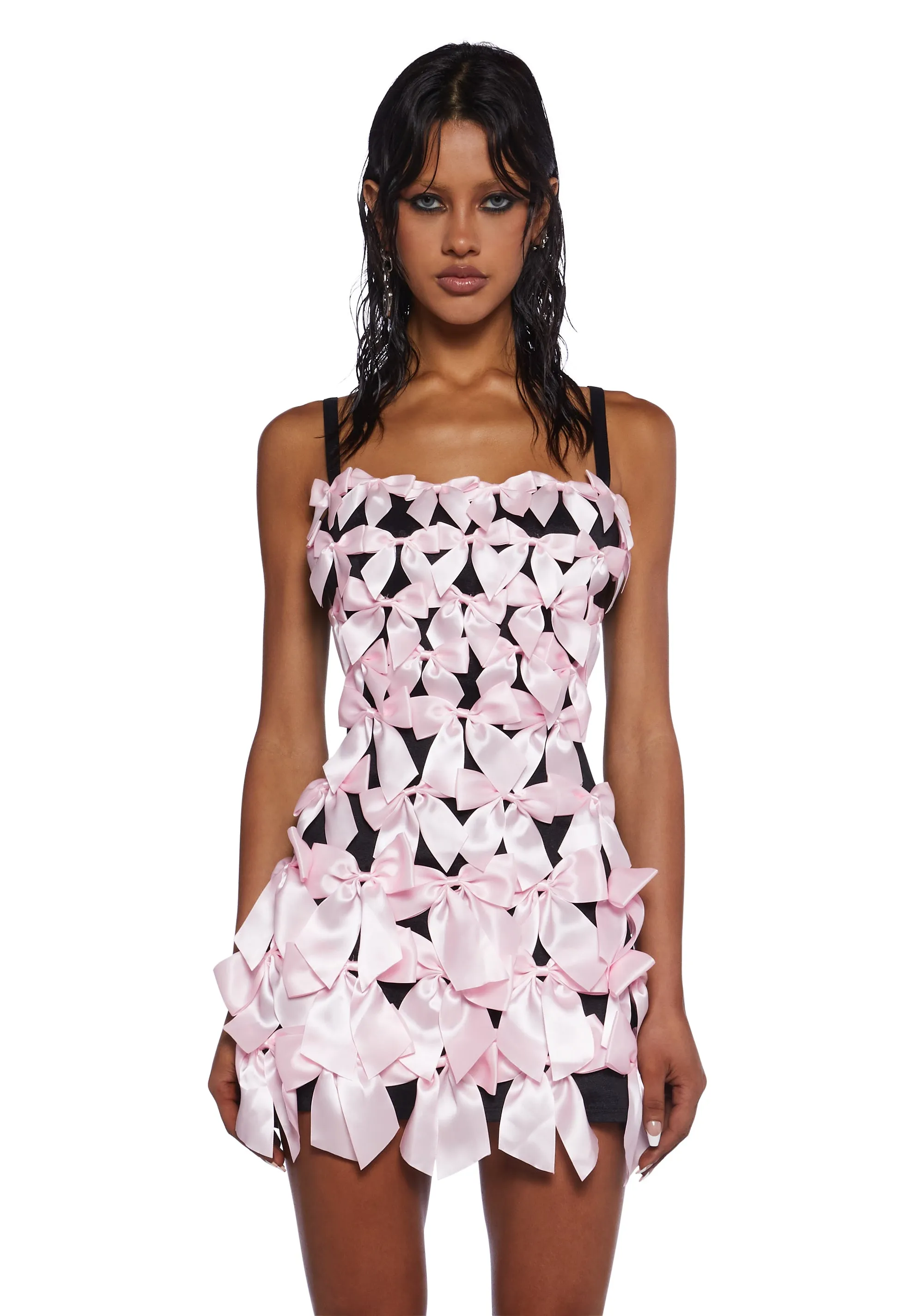 Put A Bow On It Mini Dress sold by Dolls Kill