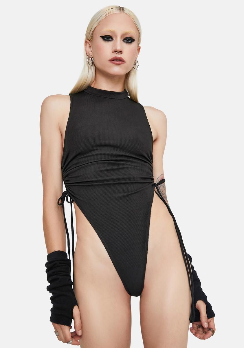 Tip Of Ur Tongue Ruched Bodysuit sold by Dolls Kill