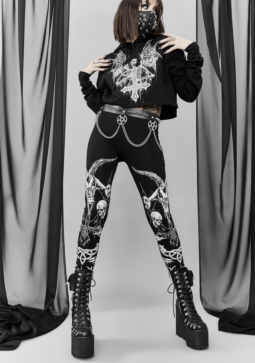 The Devil Inside Crop Hoodie sold by Dolls Kill product image thumbnail 3