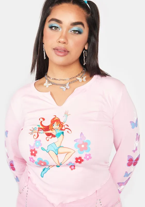 Plus Girl On Fire Bloom Graphic Tee sold by Dolls Kill