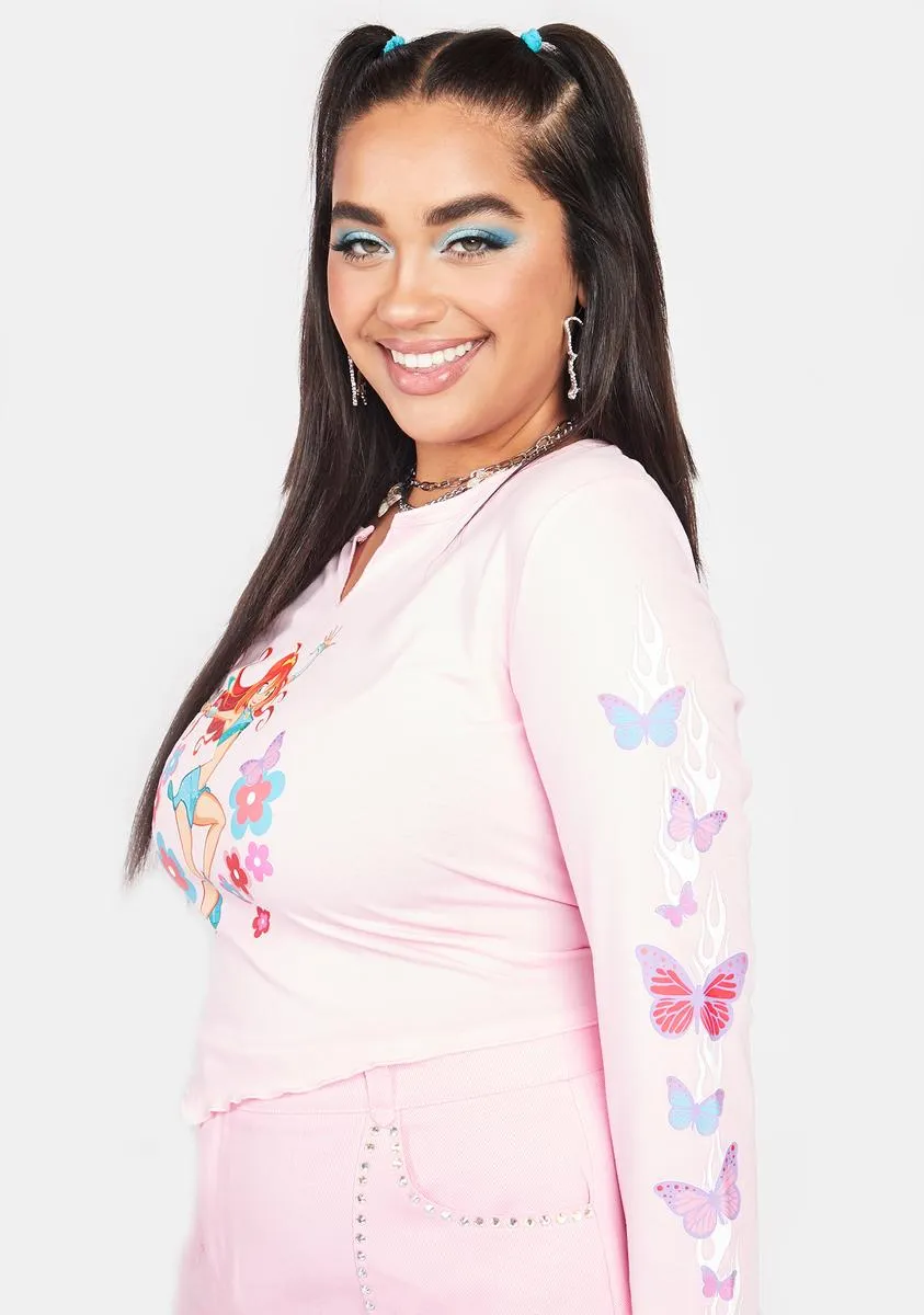 Plus Girl On Fire Bloom Graphic Tee sold by Dolls Kill product image thumbnail 2