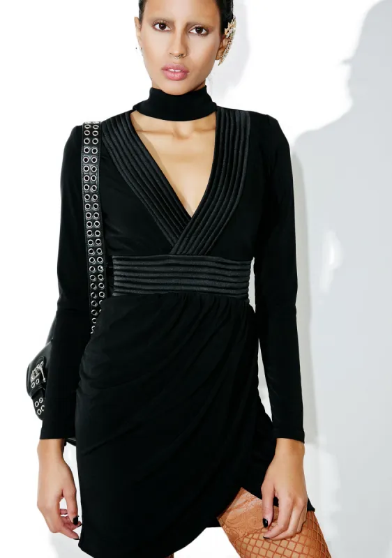 Prohibited Wrap Dress sold by Dolls Kill