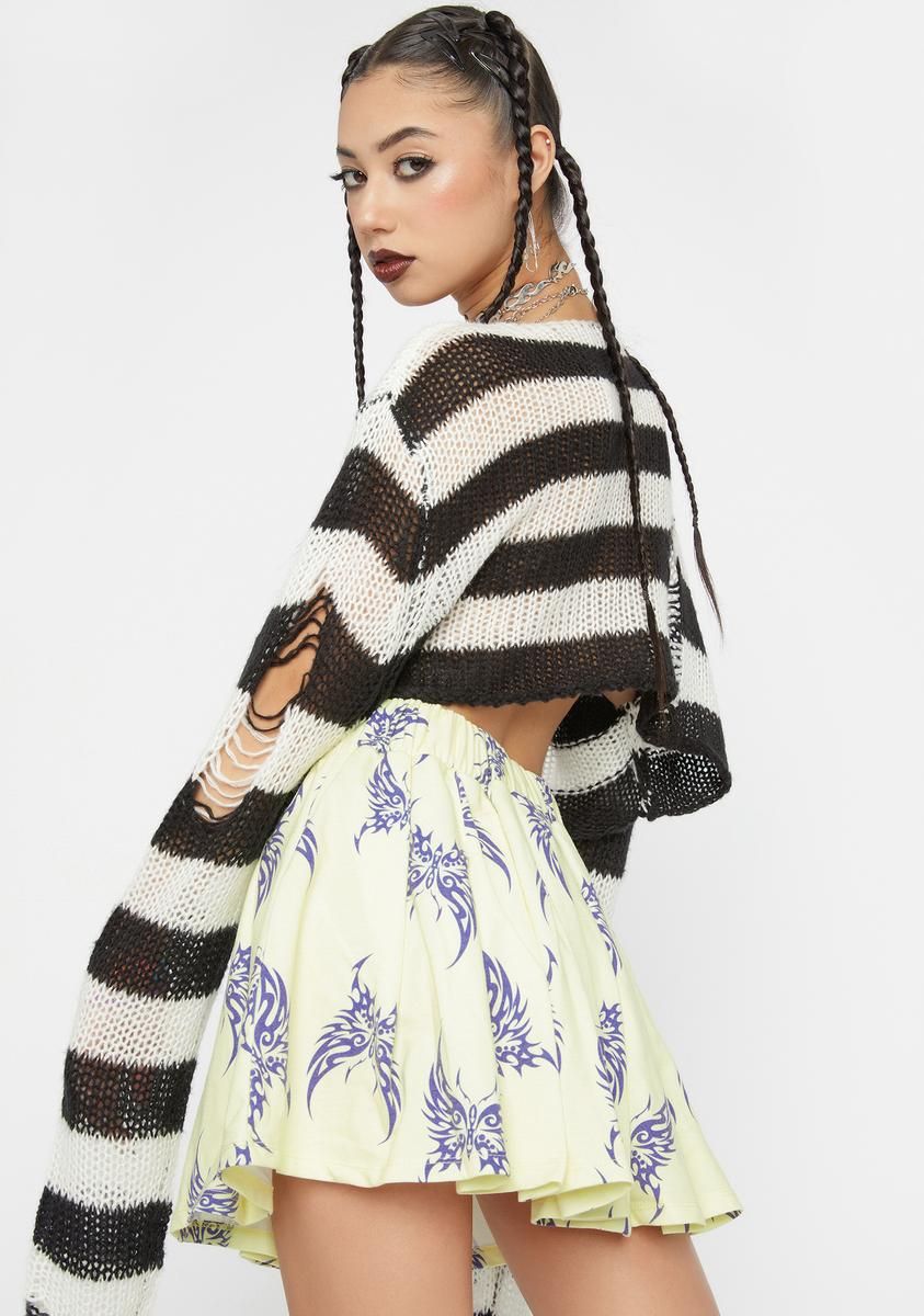 Butterfly Pleated Mini Skirt sold by Dolls Kill product image thumbnail 4