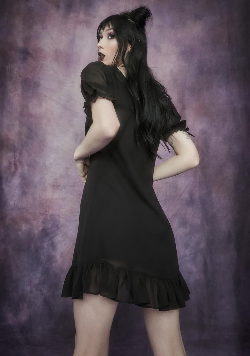 Of The Fey Chiffon Babydoll Dress sold by Dolls Kill product image thumbnail 4