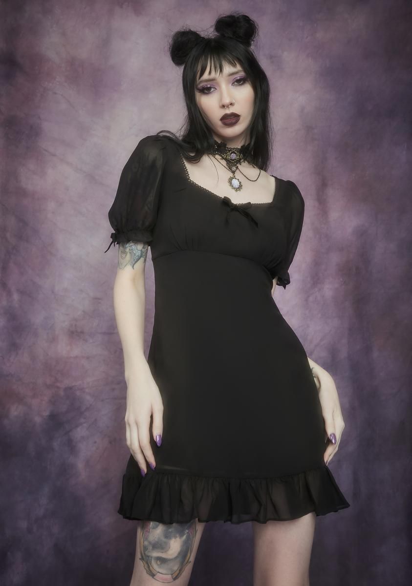 Of The Fey Chiffon Babydoll Dress sold by Dolls Kill