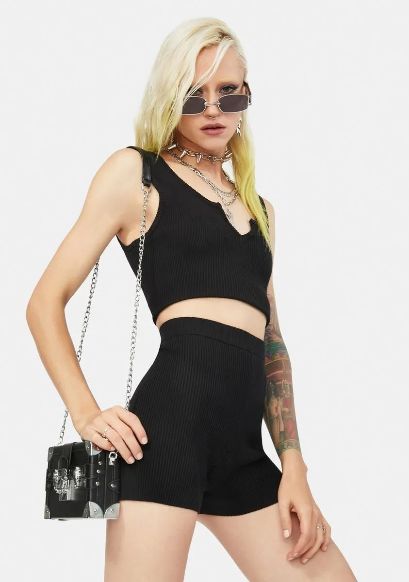 Night Interesting Stuff Knitted Shorts Set sold by Dolls Kill product image thumbnail 2