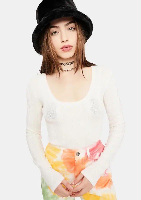 Catch My Snow Drift Knit Sweater sold by Dolls Kill