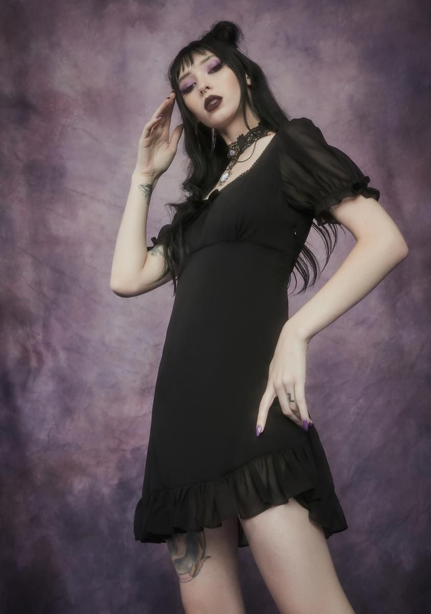 Of The Fey Chiffon Babydoll Dress sold by Dolls Kill product image thumbnail 2