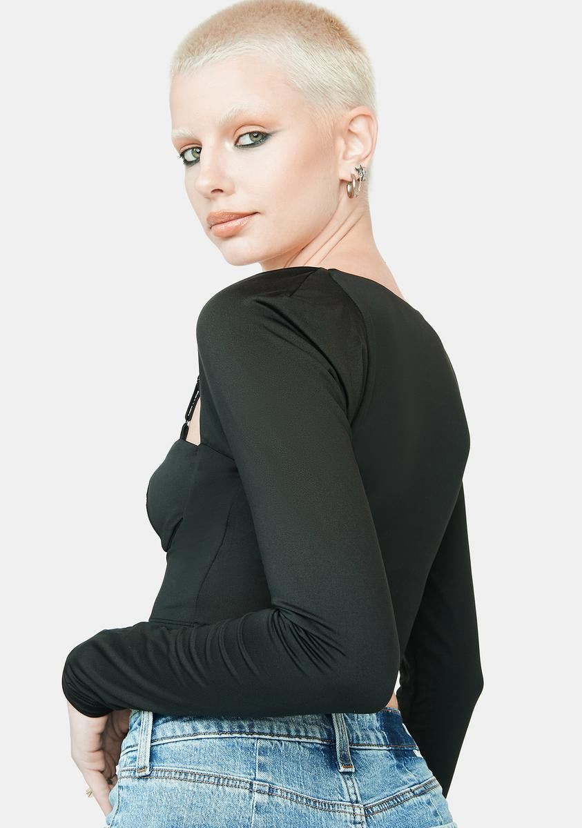 Just Because Cut Out Crop Top sold by Dolls Kill product image thumbnail 4