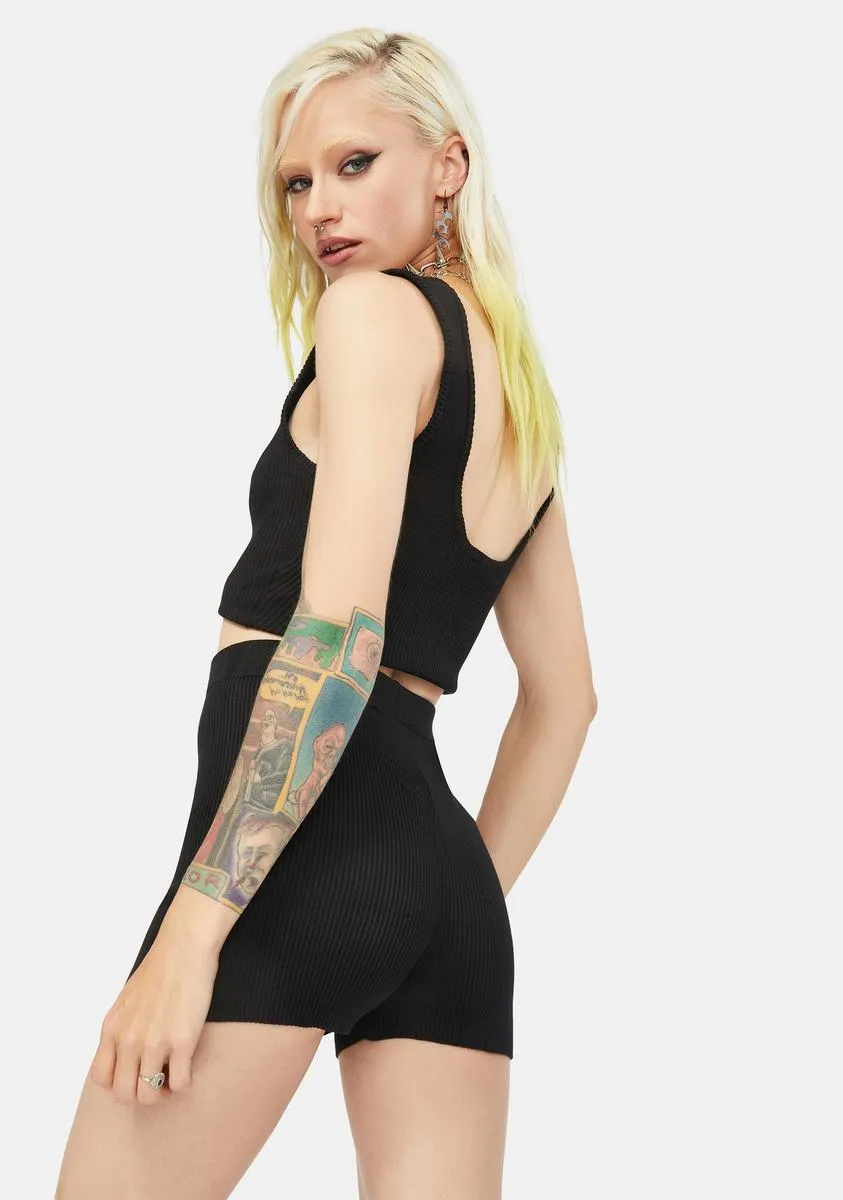 Night Interesting Stuff Knitted Shorts Set sold by Dolls Kill product image thumbnail 4