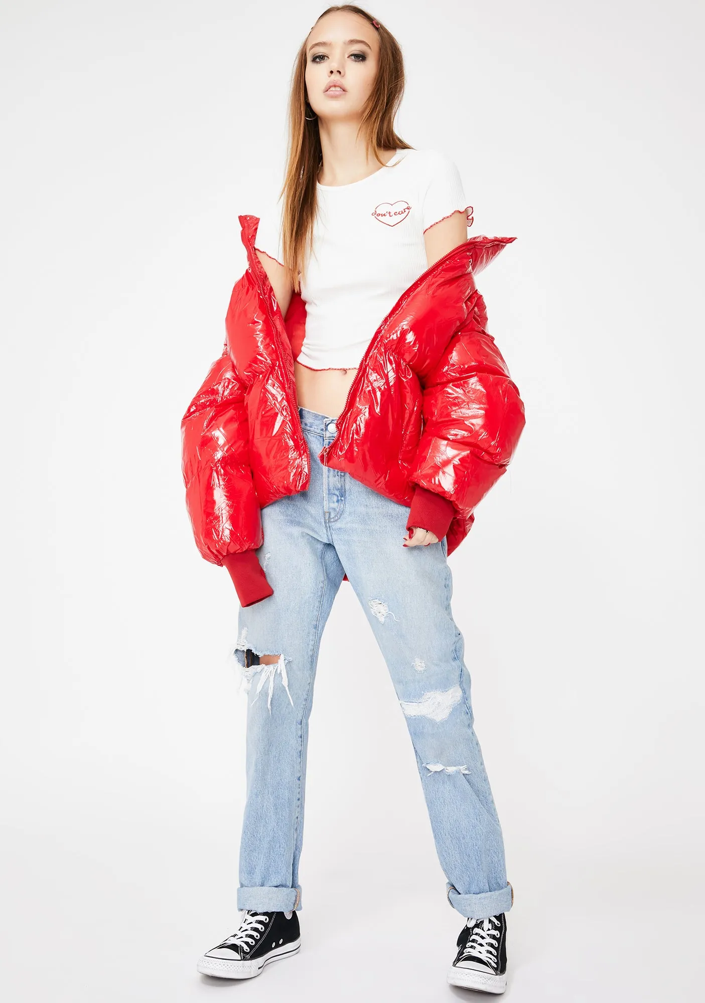 Don't Care Graphic Tee sold by Dolls Kill product image thumbnail 3