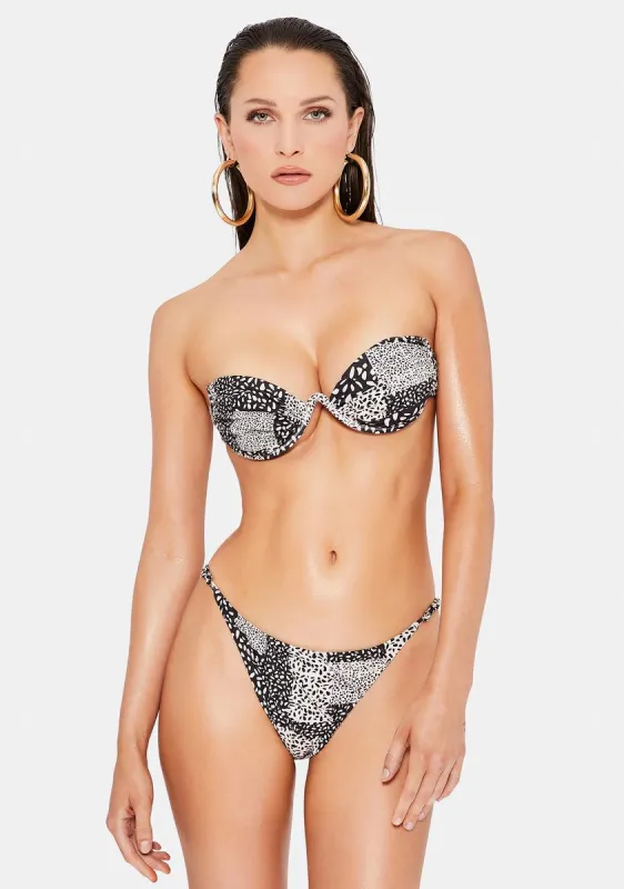 Tina Patchwork Bikini Set sold by Dolls Kill