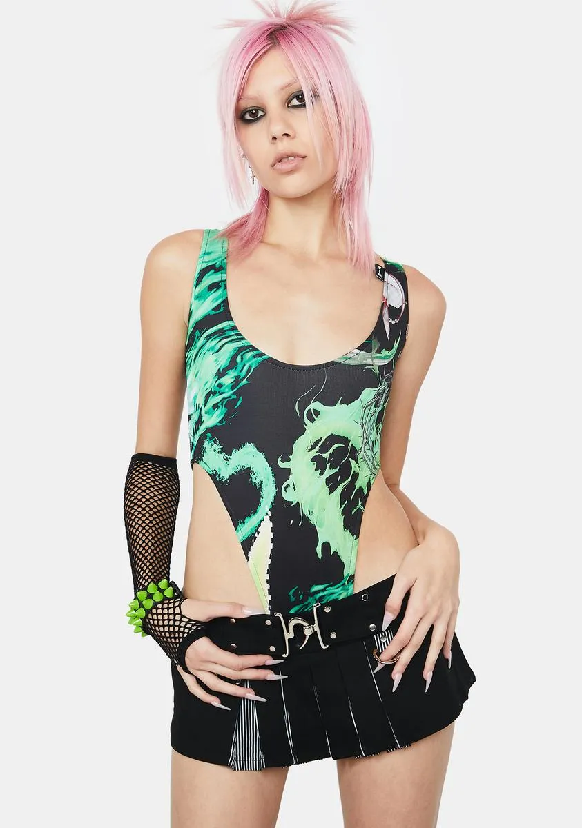 Real Love High Cut Bodysuit sold by Dolls Kill