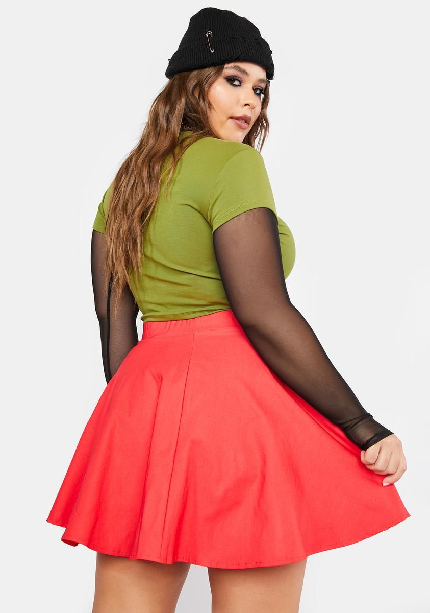Plus Hot Former Love Skater Skirt sold by Dolls Kill product image thumbnail 4
