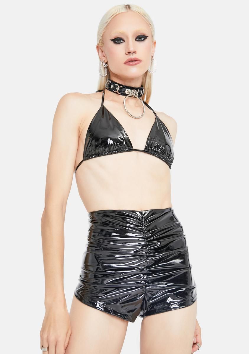 Hottest Take Vinyl Short Set sold by Dolls Kill