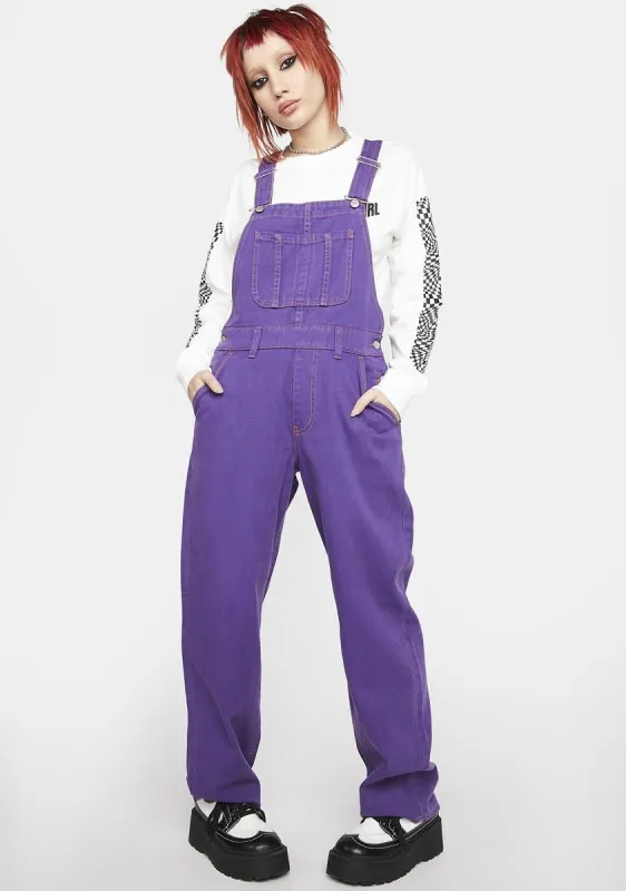 Tapered Leg Denim Overalls sold by Dolls Kill